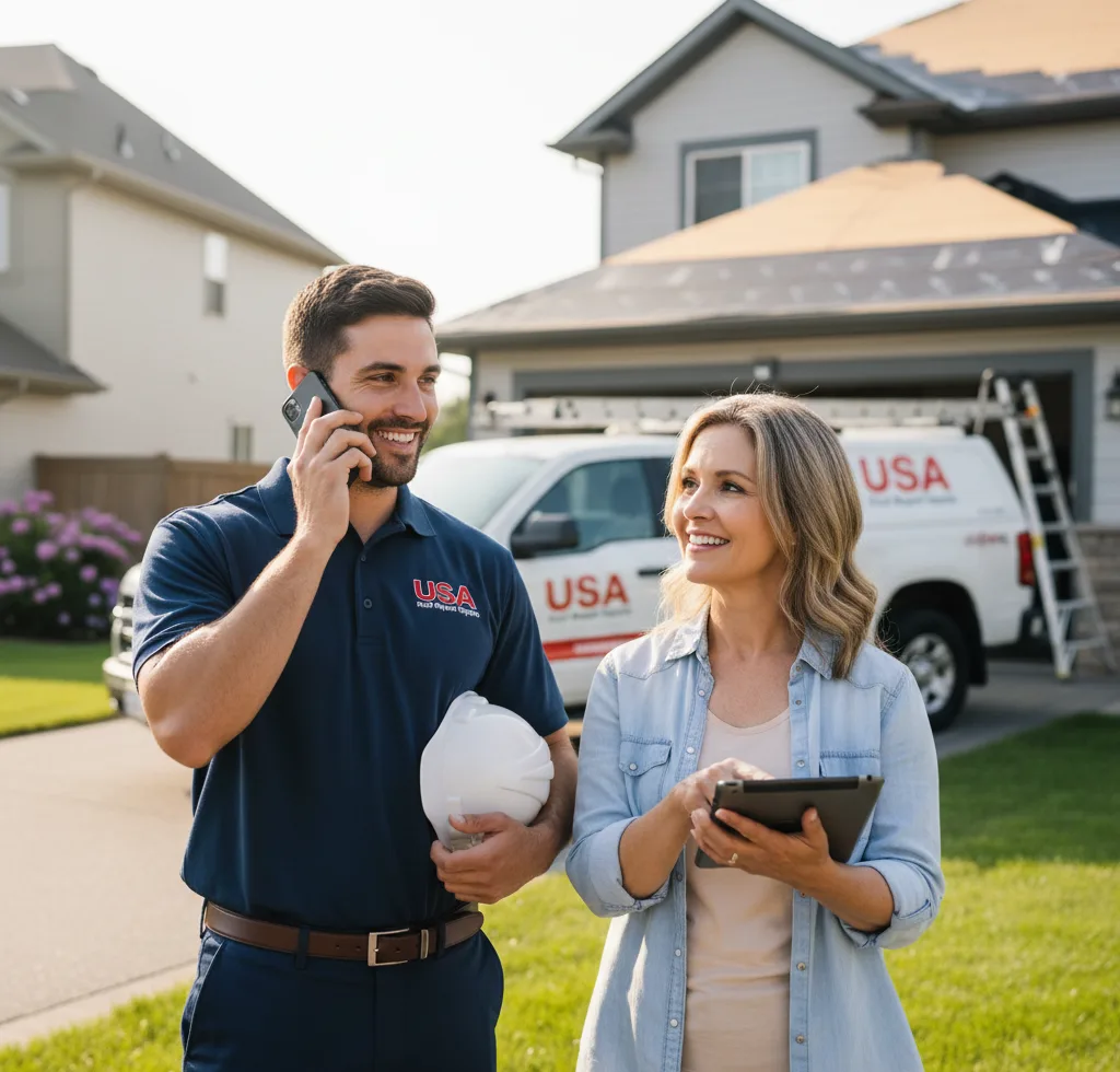USA Roof Repair Experts customer support in Martinsville